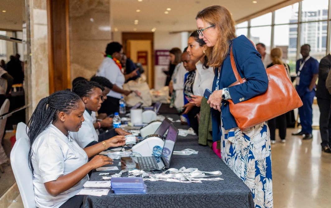Guests checking in at the Africa Impact Summit registration desk